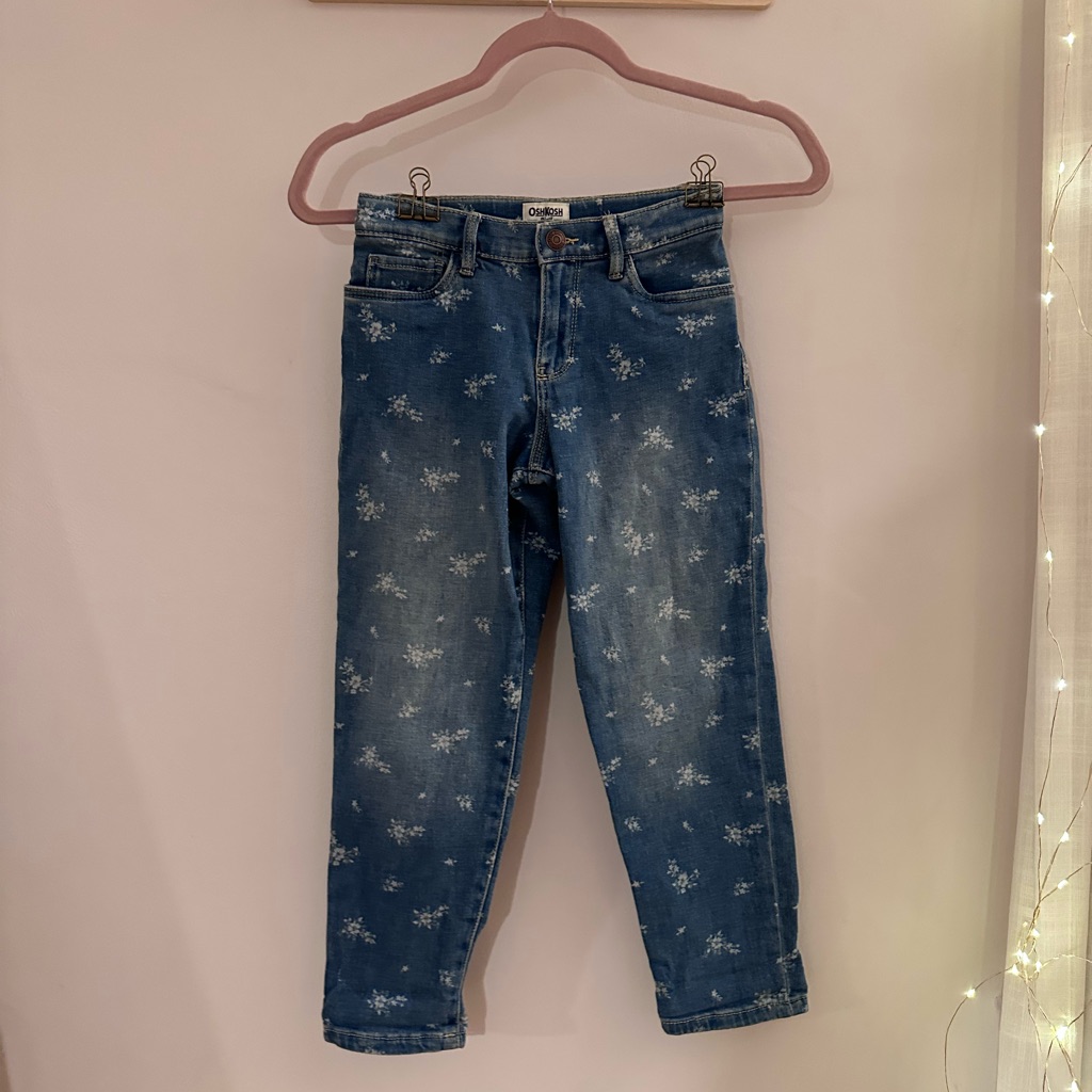 Oshkosh B'gosh Blue Floral Ankle Jeans